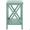 Safavieh Candence Cross Back End Table- Dusty Green - 21.5 x 13.4 x 18.1 in. AMH6523E